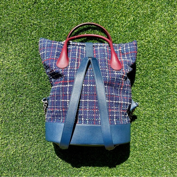 NEW! CHANEL Tweed Crest Trip Backpack | 2015-2016 Airline bag - Picture 3 of 8